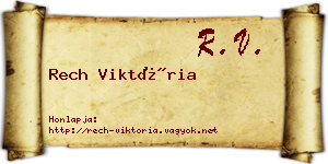 Rech Viktória névjegykártya
