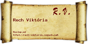 Rech Viktória névjegykártya
